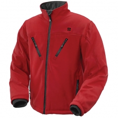 Thermo Jacket red, size XL, UK women 20-22, UK men 44-48 (incl. 2 batteries, 3,7 V, 3800 mAh each and a charger)
