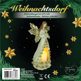 Christmas village/scene: Christmas angel with LED light, battery operated, battery included; available 10/15/2022