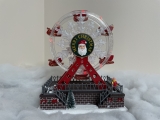 Christmas village/scene: Ferris wheel with LED lighting, music, spinning Ferris wheel, music, battery operated; available 10/15/2022