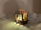 Christmas village/scene: popcorn vending machine with LED lighting, moving popcorns, battery operated, available from 15.10.2022