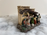 Christmas village/scene: classic nativity scene with LED lighting, battery-operated; available from 15.10.2022
